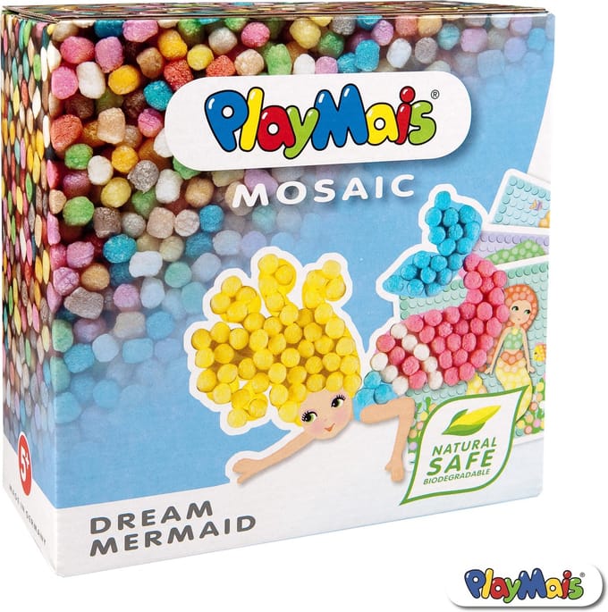 JBM PlayMais Mozaïek Set - Droomzeemeermin - Creatief speelgoed van maïs