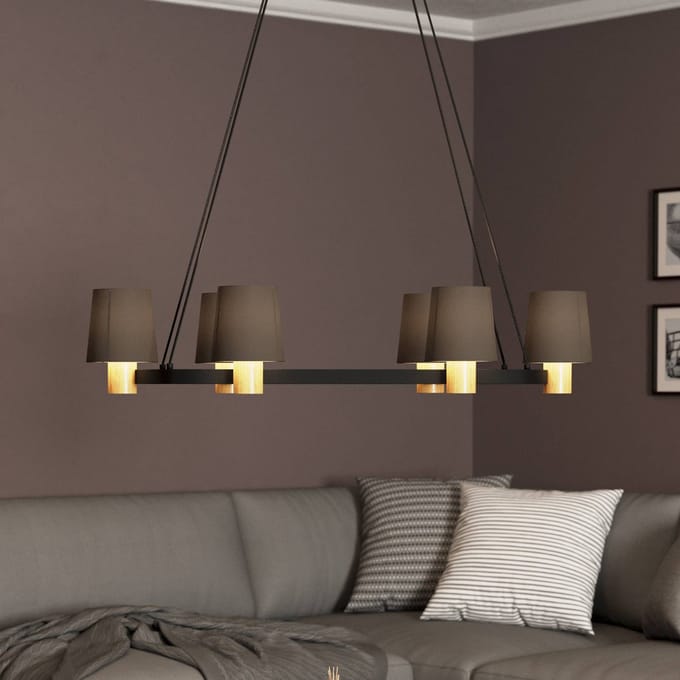 EGLO Edale Hanglamp - E27 - 108 cm - Zwart|Bruin|Cappuccino