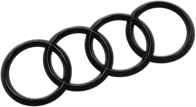 Audi Logo Zwart – Embleem Kofferbak – 192 mm – Auto Badge Sticker
