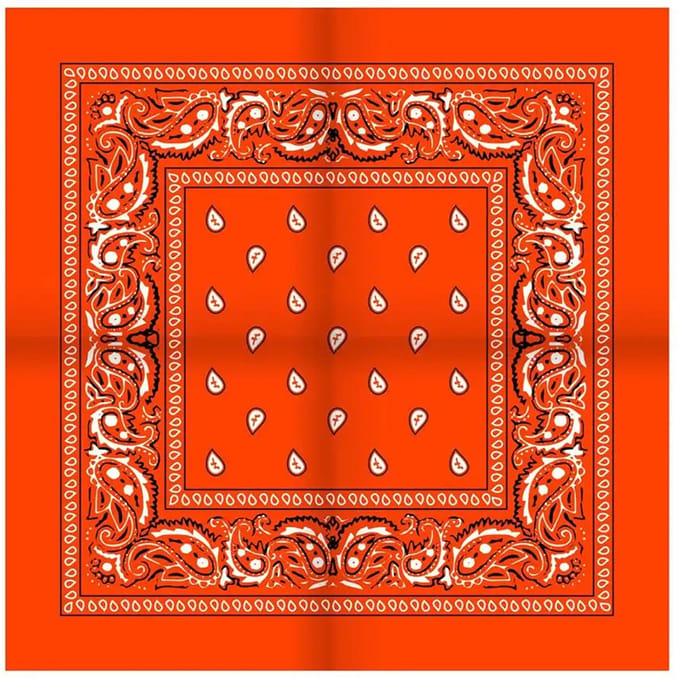 Boerenzakdoek Rain drop 54x54 - Rode zakdoek - 54 - Oranje