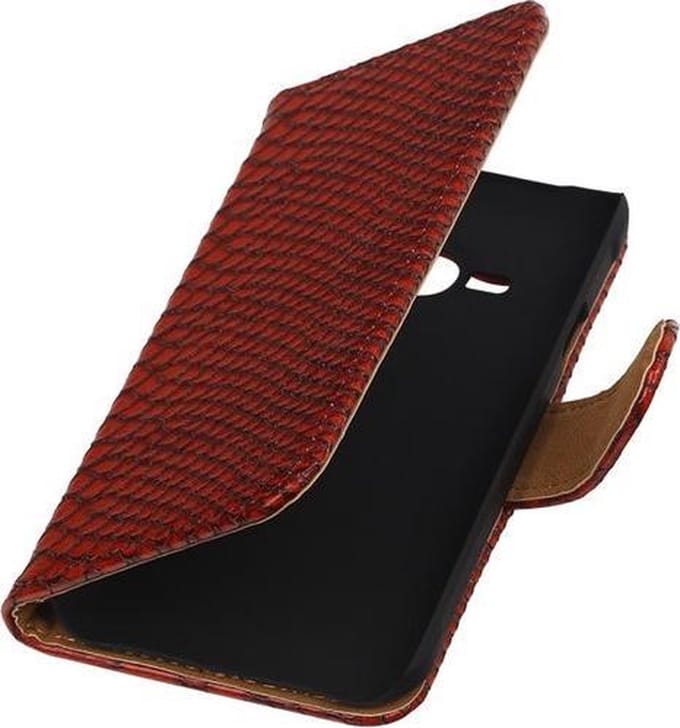 Samsung Galaxy J1 Ace - Slang Rood Booktype Wallet Hoesje