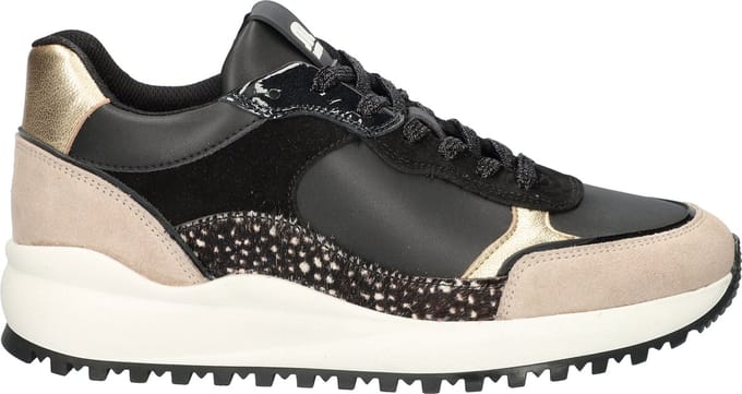 Maruti - Billa Sneakers Zwart - Black - Beige - Metallic Gold - 37