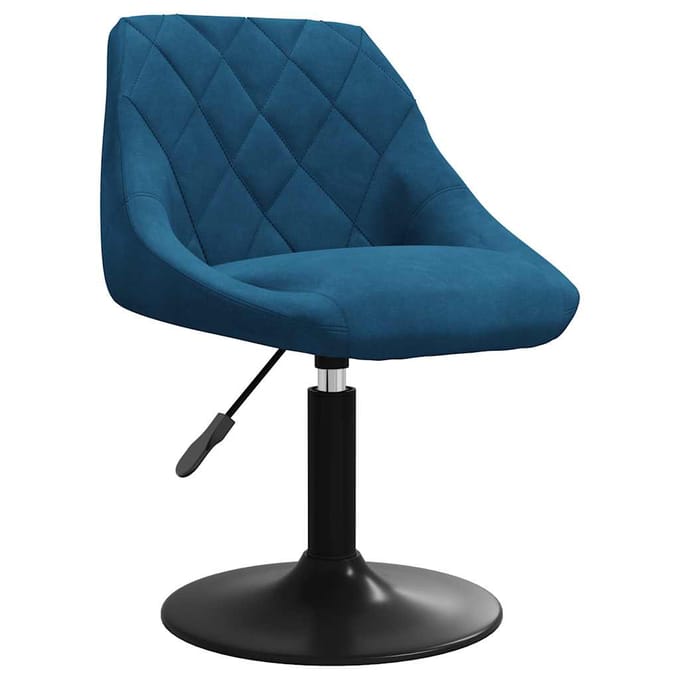vidaXL - Eetkamerstoelen - draaibaar - 2 - st - fluweel - blauw