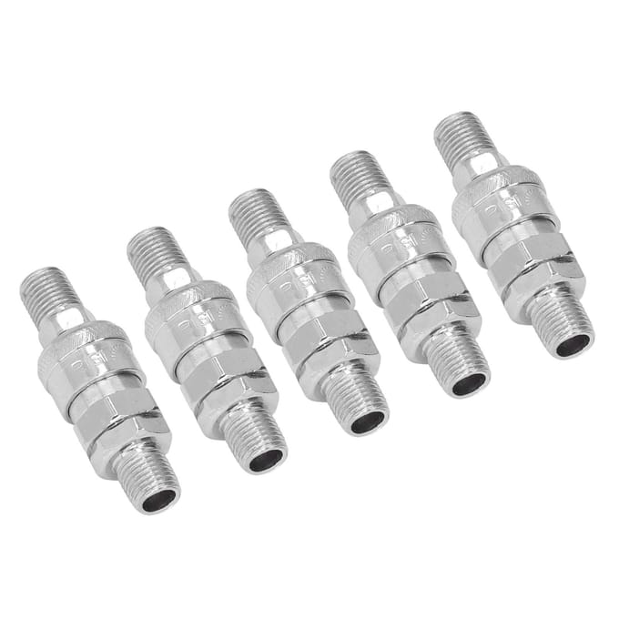 5 Sets Luchtkoppeling Vernikkeld RVS Pneumatische Snelkoppelingen en Plug Kit(14