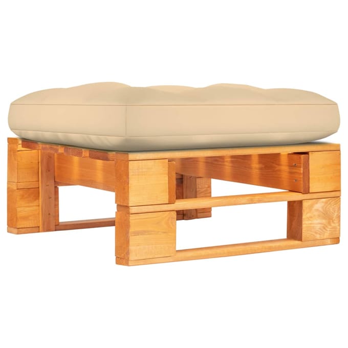 vidaXL - Tuinhocker - pallet - honingbruin - geïmpregneerd - grenenhout