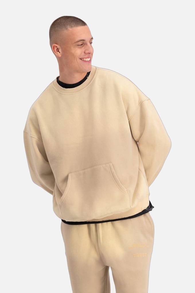 In Gold We Trust The Wash Beige Größe: S | Pullover Outlet | Unisex | Braun