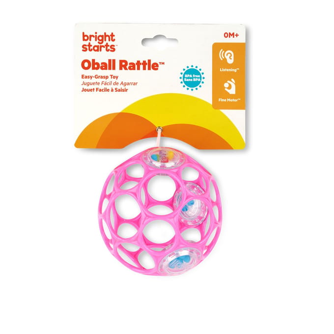 Oball baby rammelaar roze - Oball - vanaf 0 maanden