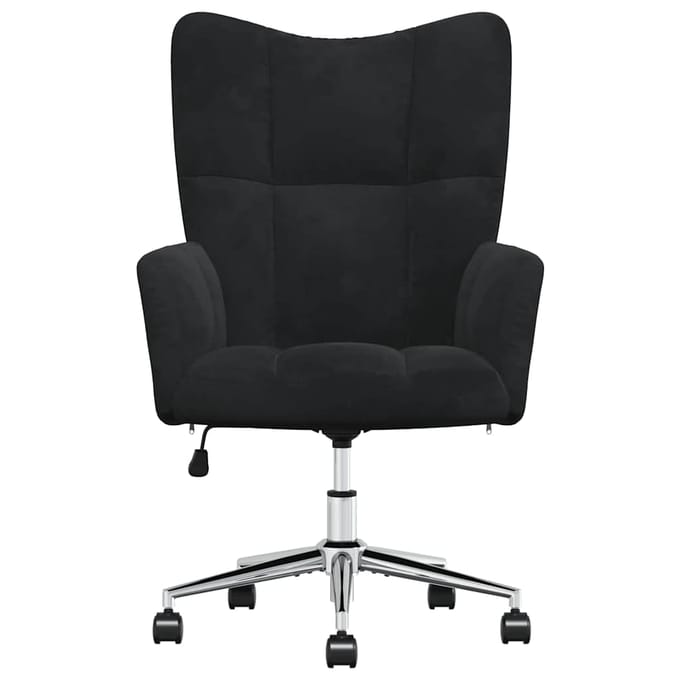 vidaXL - Relaxstoel - fluweel - zwart