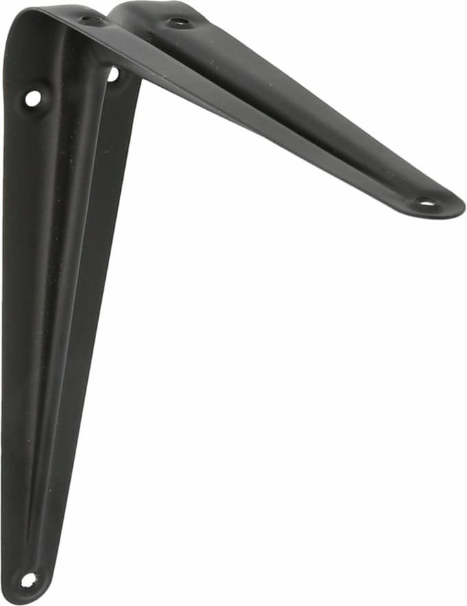 AMIG Plankdrager/planksteun van metaal - gelakt zwart - H175 x B150 mm