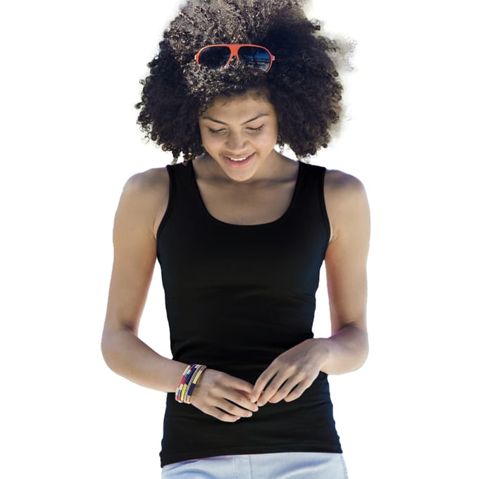 Fruit Of The Loom Dames / Vrouwen Dames-Fit Valueweight Hemd (Zwart)