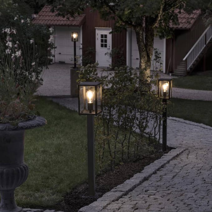Konstsmide 7350-750 Carpi schwarz Buitenlamp (wand) Gloeilamp E27 Zwart