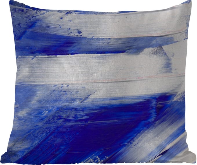 Buitenkussen - Verf - Design - Blauw - 45x45 cm - Weerbestendig