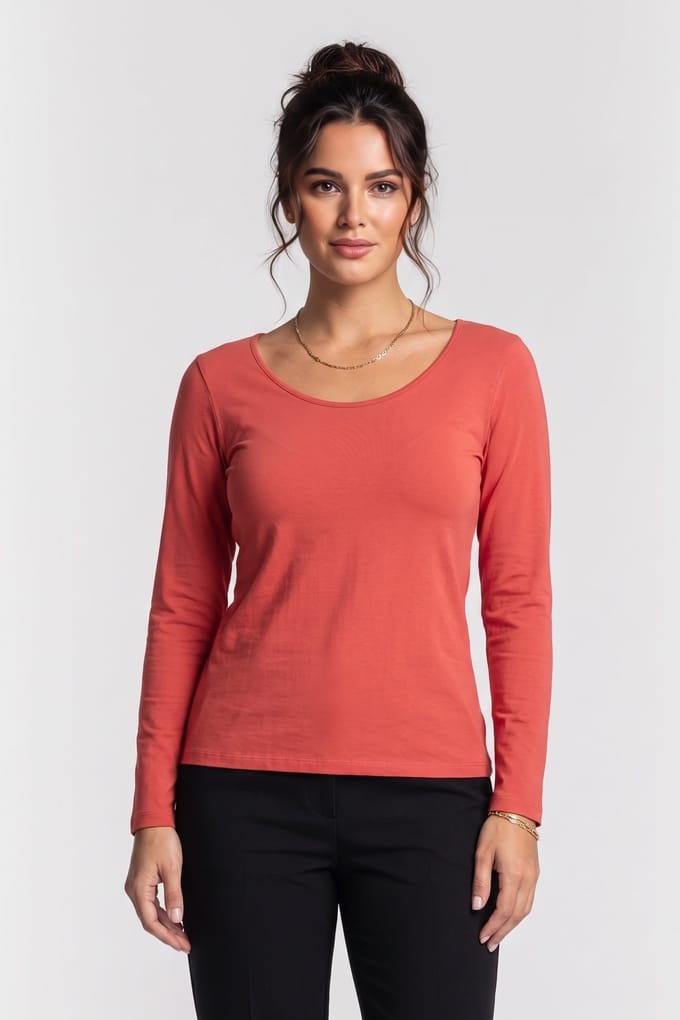 ARKET Licia Cotton Top Red Größe: S | Longsleeves Outlet | Damen | Rot