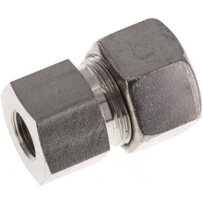 G 3/8'' x 20S RVS Rechte Knelfitting 400 Bar DIN 2353 - FL2S-FO-ST-038G-20-S
