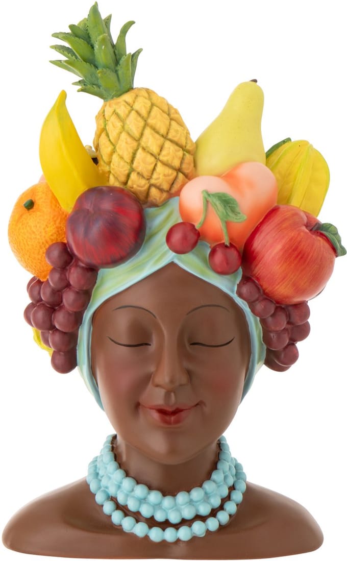 J-Line bloempot Dame Fruit - polyresin - mix