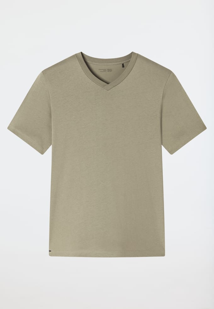 Shirt met korte mouwen en v-hals, jade - Mix+ Relax 56