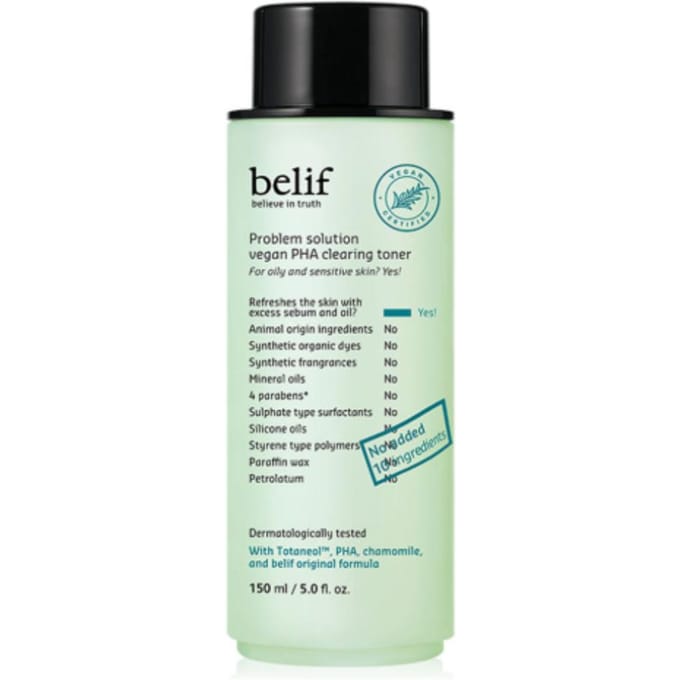 Belif - Problem Solution Vegan PHA Clearing Toner 2026 Version - 150ml