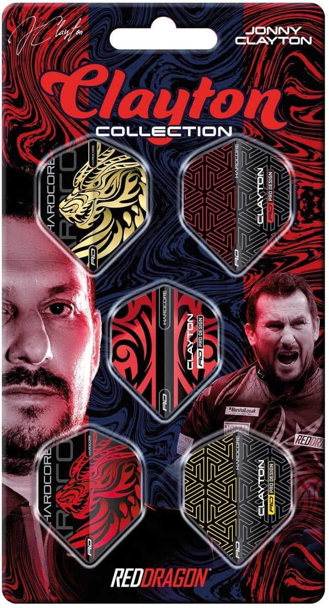 Red Dragon Jonny Clayton Hardcore Flight Collection - Dart Flights