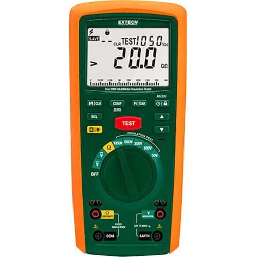 Extech MG320 Isolatiemeter – 50 V, 100 V, 250 V, 500 V, 1000 V – 20 GΩ