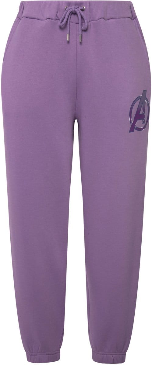 Studio Untold - Dames - Joggingbroek wide legs elastische tailleband - Lavendel - Maat M