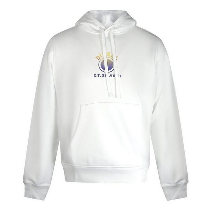 Diesel Heren Faded Logo Hoodie (Wit)