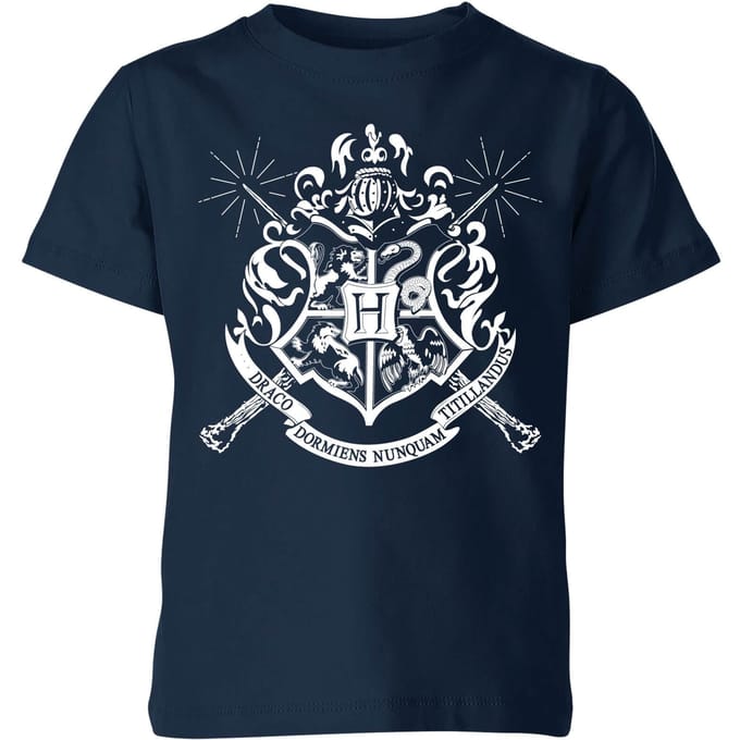 Harry Potter Hogwarts Kinder T-shirt - Navy - 122/128 (7-8 jaar)