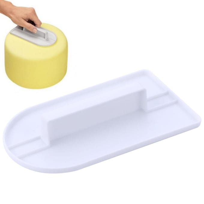 Cake Polisher Voedselkwaliteit Plastic Wit met Handvat Cake Gladstrijker Tool voor Keuken Thuis white