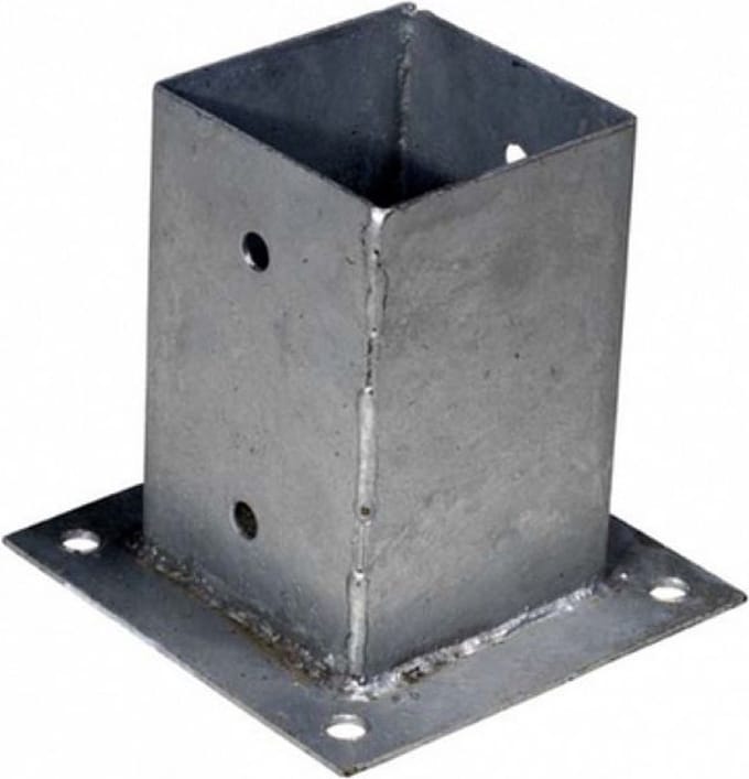 Wovar Paalhouder op plaat 14.1 x 14.1 x 15 cm | Per Stuk
