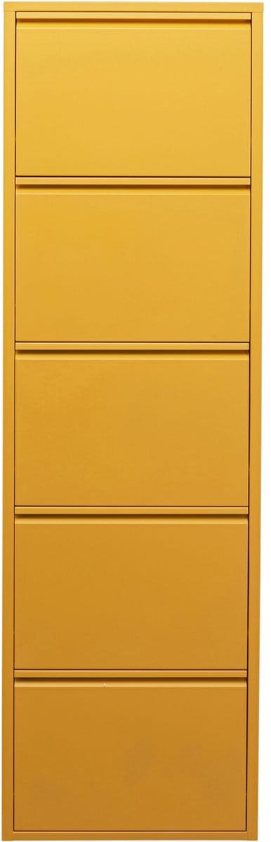 Schoenenkast Caruso geel 5 laden Kare Design
