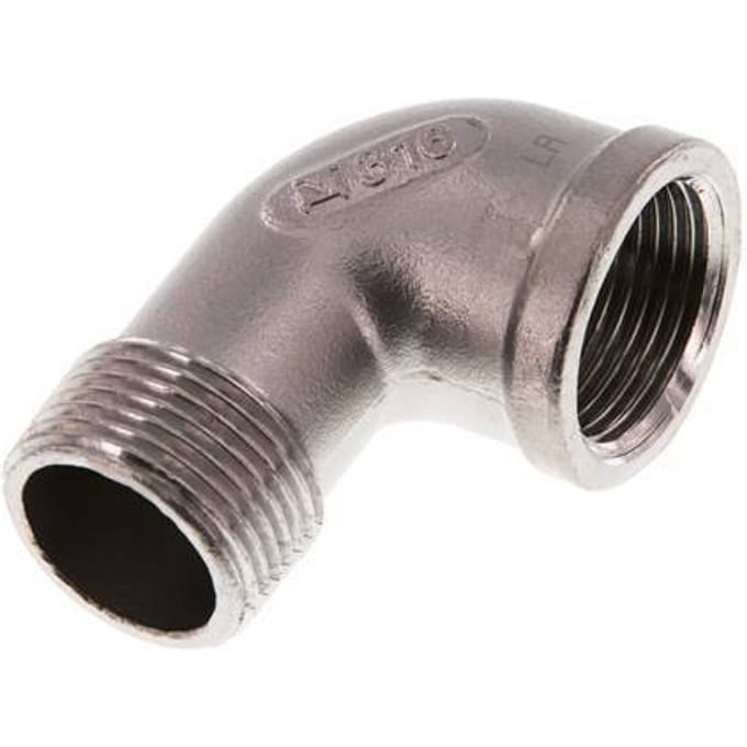Rp 1'' x R 1'' F/M RVS L-Fitting 90graden 16 Bar
