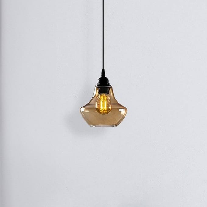 Opviq Hanglamp Gold 050, goud-transparant, glas, Ø 17 cm
