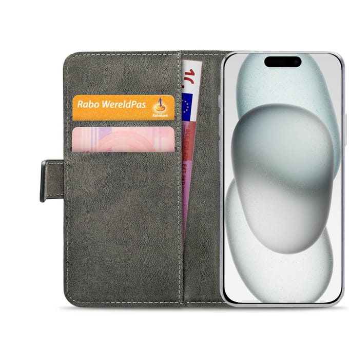 iPhone 15 Plus Bookcase - Zwart