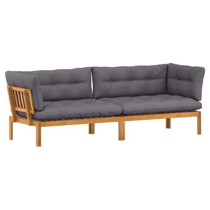 vidaXL - Tuinpallet - Sofa - Eenheden - 2 - st - Massief - Acacia - Hout