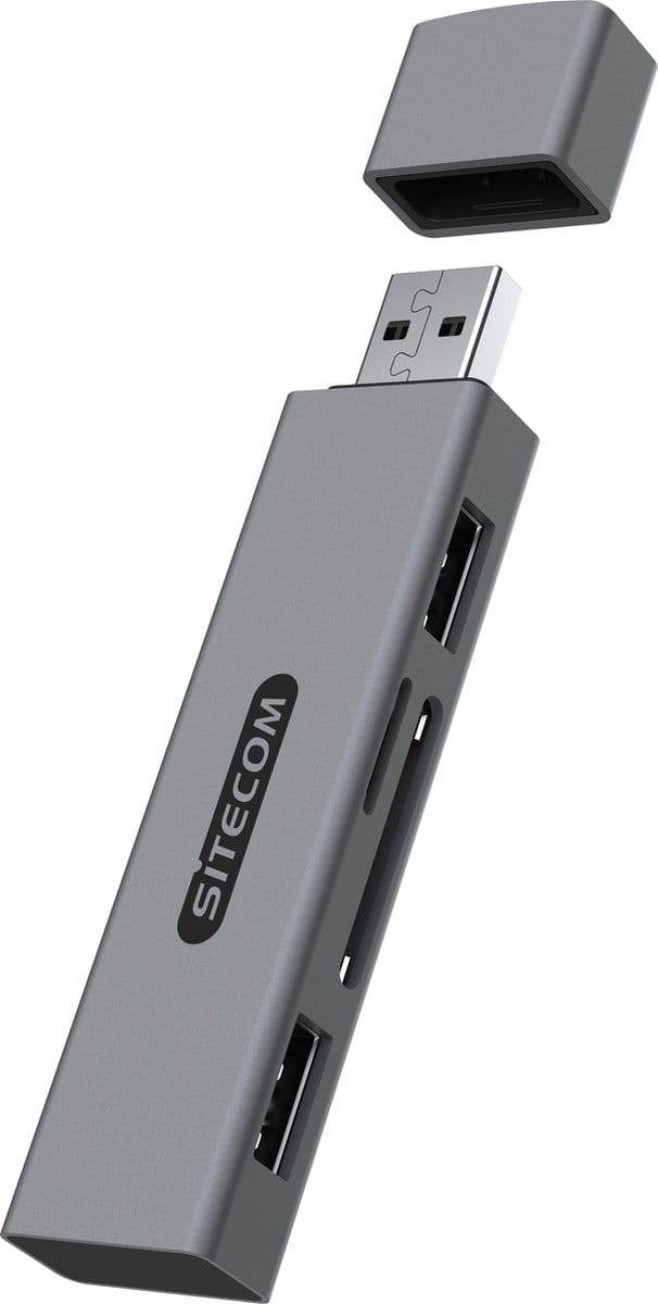 Sitecom - USB Stick Card Reader with 2 USB ports