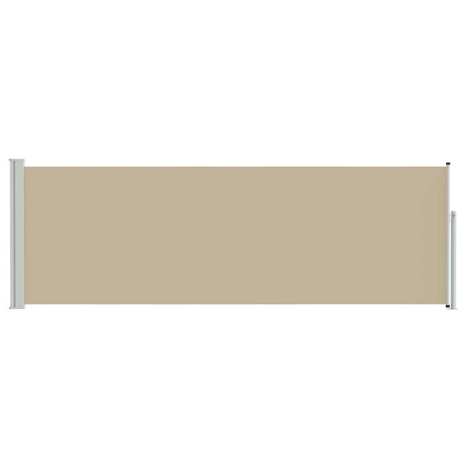 vidaXL Uittrekbaar Zijscherm Rechthoekig 500 x 100 cm Polyester Beige