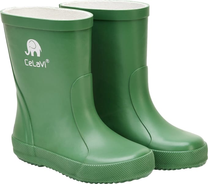 CeLaVi - Basic regenlaarzen voor kinderen - Iepgroen - maat 33EU