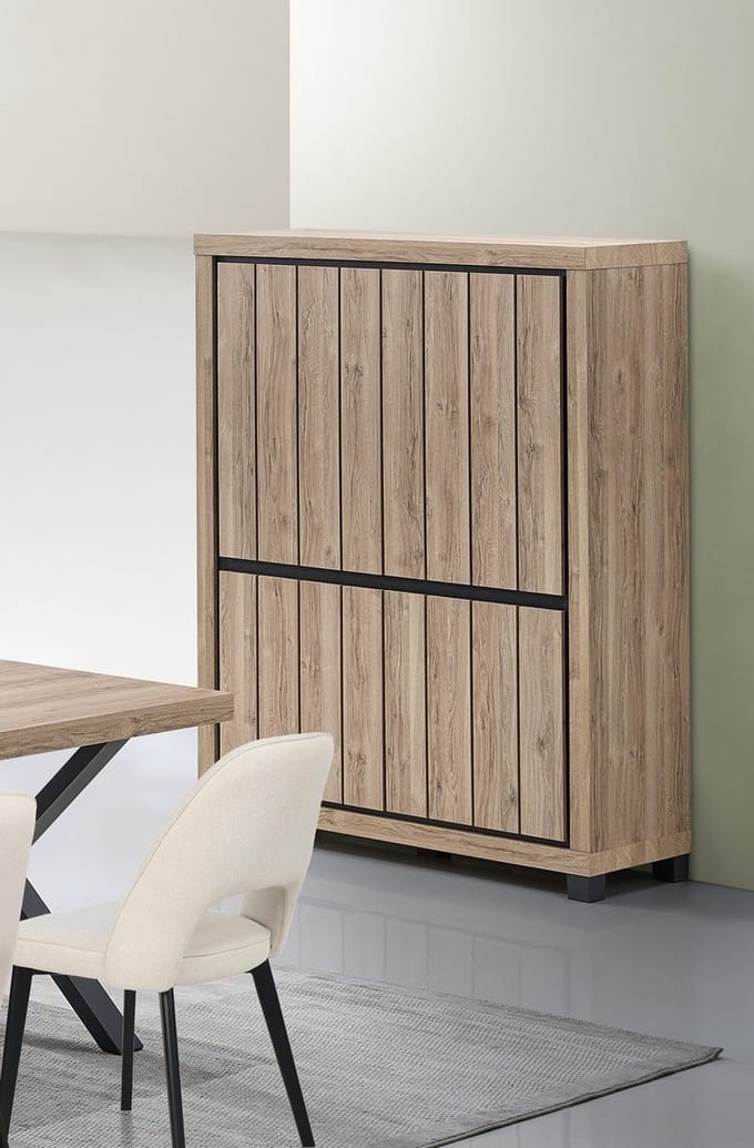 Belfurn Barkast Eduard 128 cm – Summer eik decor – drankkast met opbergruimte