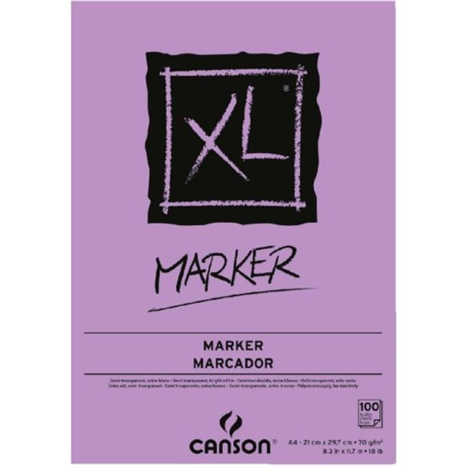 Markerpapier canson xl marker 100vel 70gr a4 extra Wit