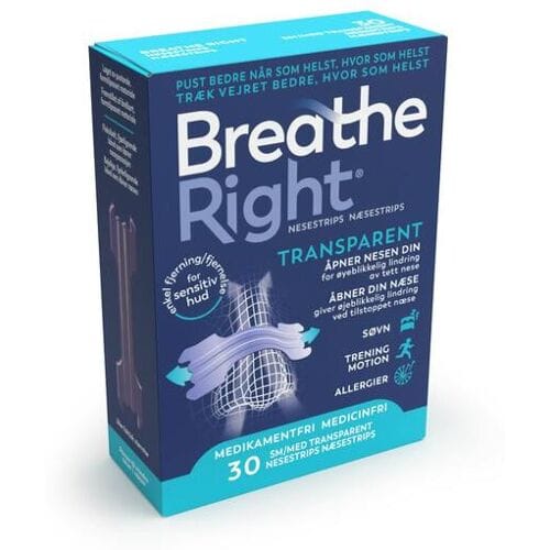 Breathe Right Nasal Strips Clear S-M 30 st