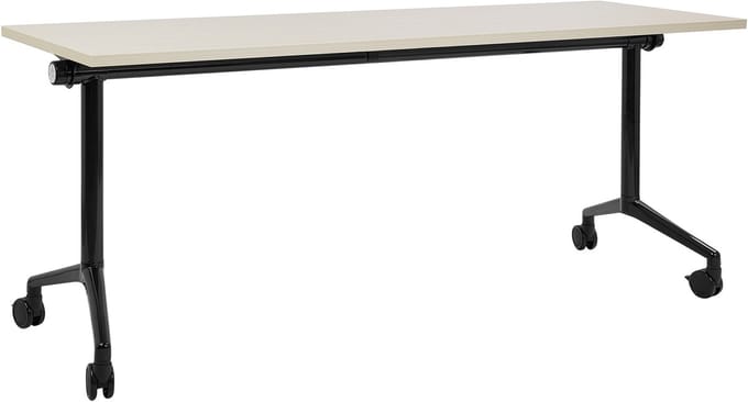 CAVI - Inklapbaar bureau - Lichthout/Zwart - 180 x 60 cm - Staal
