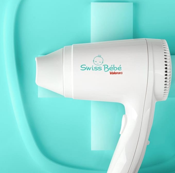 Zachte haardroger voor baby's en kinderen - 500 Watt, veilig en stil