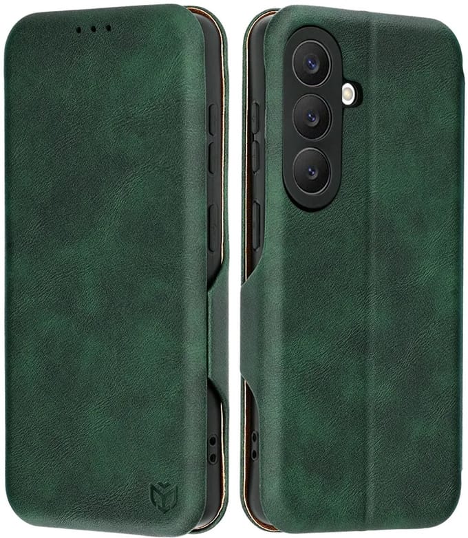 Hoesje geschikt voor Samsung Galaxy S26 Plus - Techsuit Safe+ Book Wallet Case - Donkergroen
