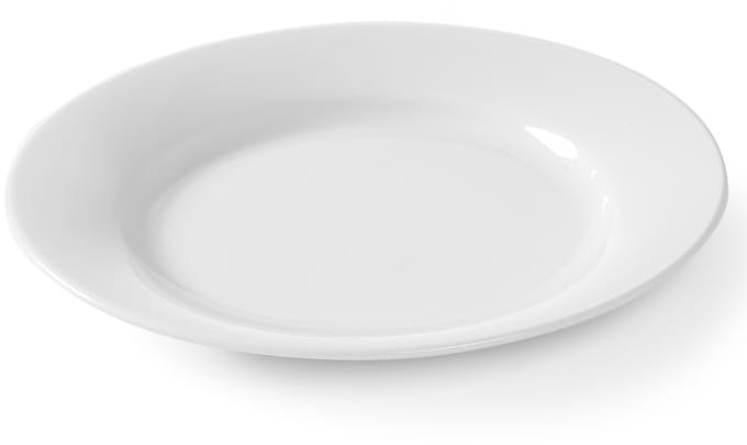 OPTIMA bord, wit porselein, diameter 160 mm, set van 1 - Hendi