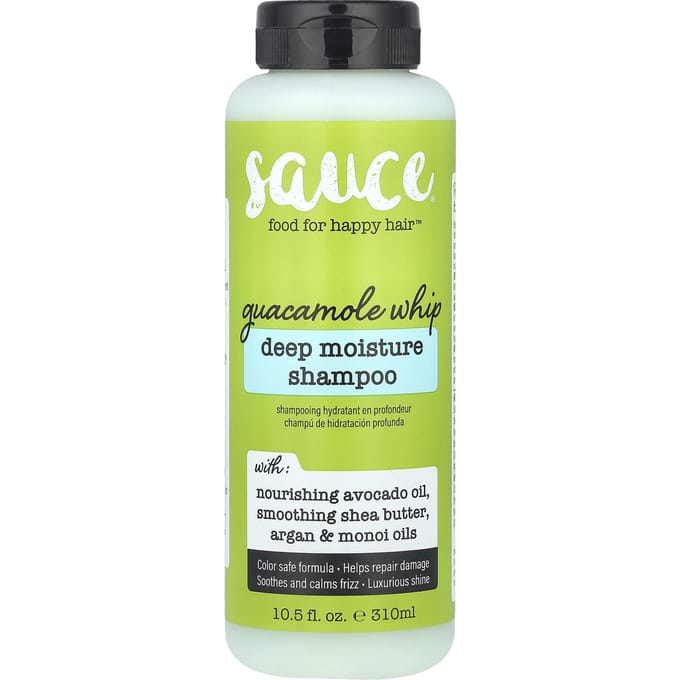 Sauce Beauty, Deep Moisture Shampoo, Guacamole Whip, 10.5 fl oz (310 ml) yellow