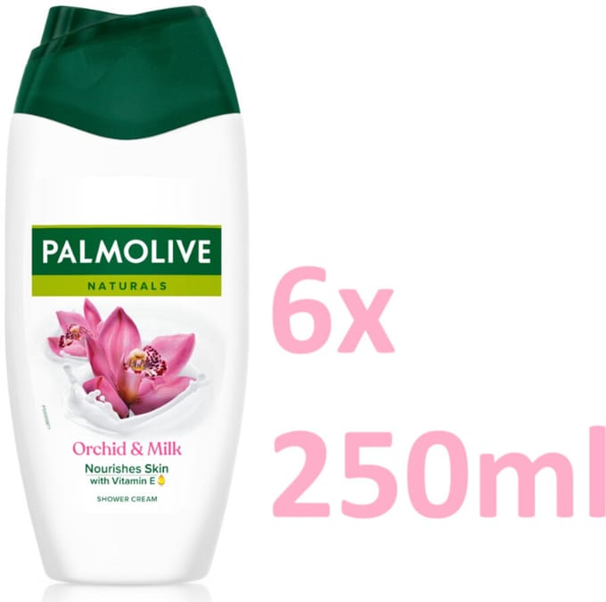 Palmolive Naturals - Douchegel - Orchidee & Melk - 6x 250ml - Voordeelverpakking