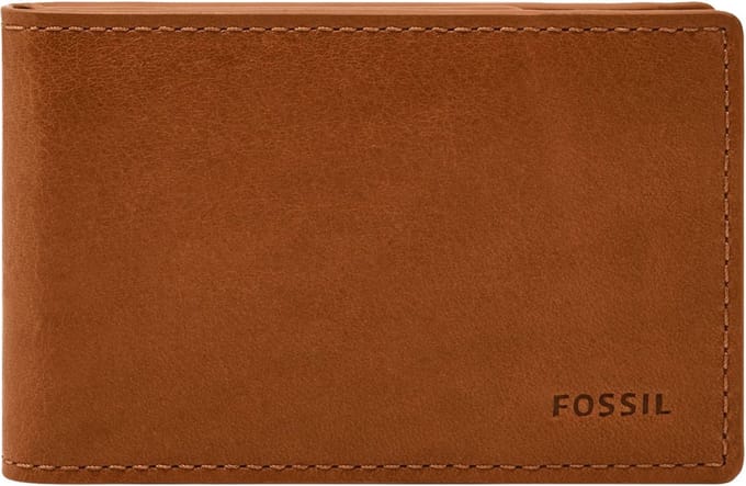 FOSSIL Portemonnee Andrew FPW Bifold Saddle Bruine