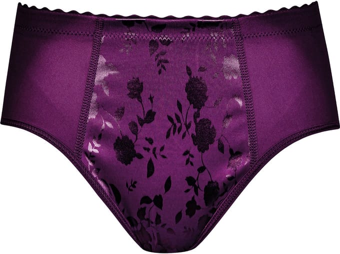 Naturana - Minimizer slip me bloemenpatroon - Beetroot - 0063 - 46