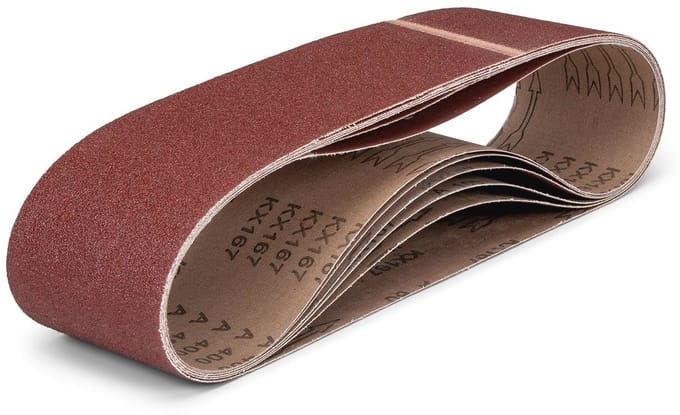 Fd-Workstuff - Professional sanding belts for fabrics, set of 6, 100 x 915 mm, 1 x grit 60/80/100/120/180/400, for - ShopVlot