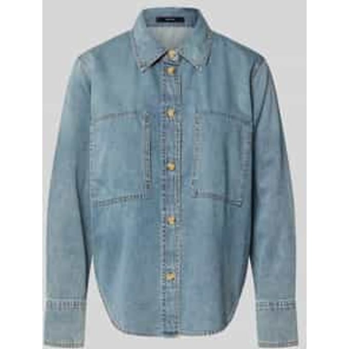 Jeansblouse in denimlook, model 'Zutie'