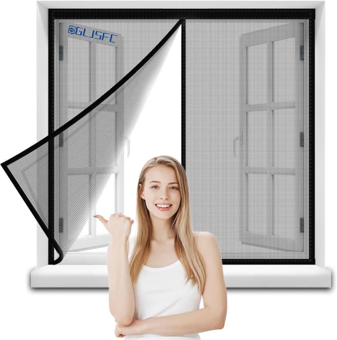 Magnetisch Hor Voor Deur en Raam 105x105cm - Automatisch Sluitend Insectenhor